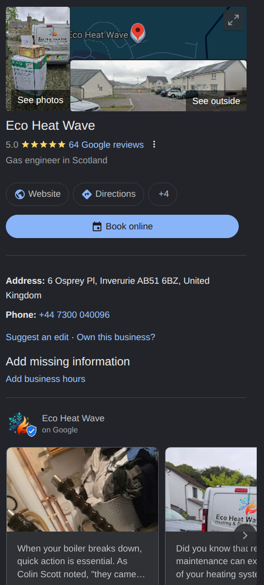 Eco Heat Wave — 5.0 stars, 64 Google reviews